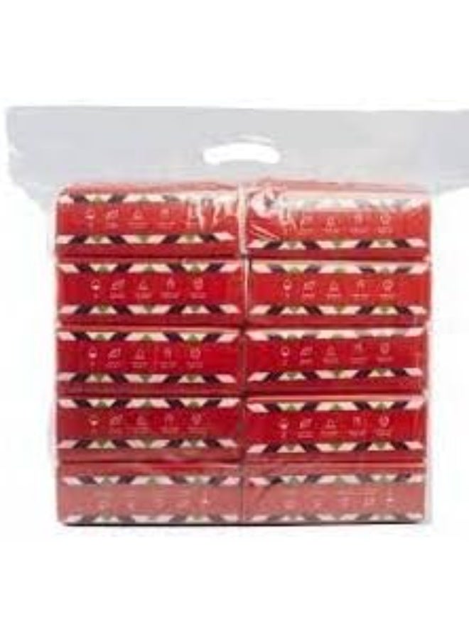 SDUO Facial Tissue With Heritage Patterns..Look Complements Home Decor Reminds You Of The Past .. High Quality 200 Sheets * 10 Bags